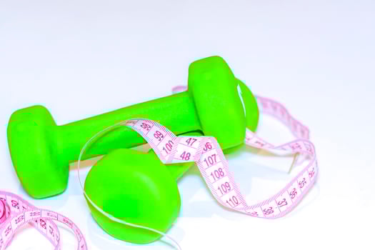 Dumbbells for sports. Sports equipment. Sports lifestyle. photo