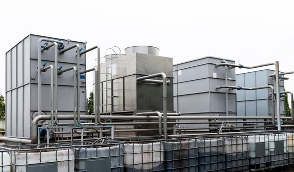 Cooling water tower in industry plant photo