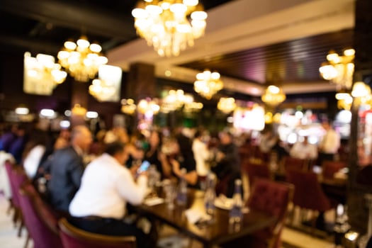 People in the restaurant blurred background photo