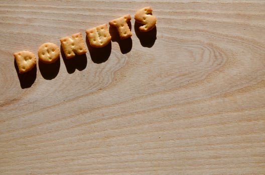Donuts. Edible letters photo