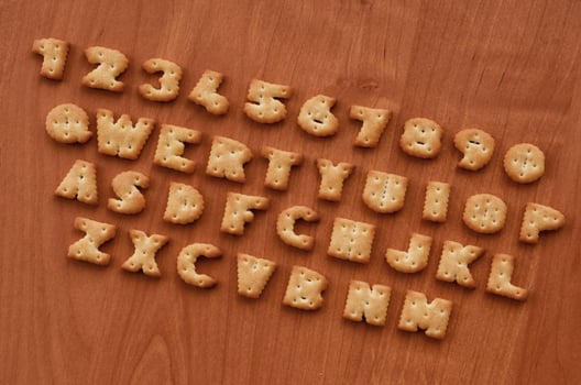 Cracker keyboard buttons photo