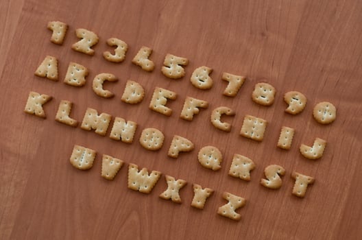 Cracker alphabet characters photo