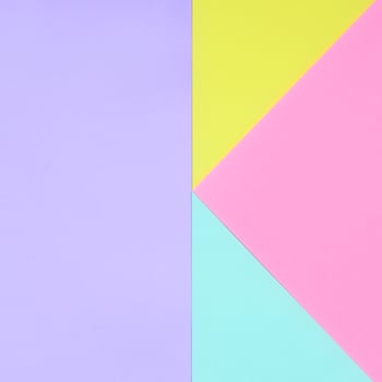 Texture background of fashion pastel colors. Pink, violet, yellow and blue geometric pattern papers. minimal abstract photo