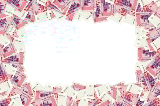 Pattern of 500 Cambodian riels banknote is national currency of Cambodia photo