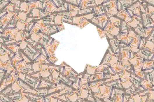 Part of brown Guyana 1000 dollars Banknote pattern photo