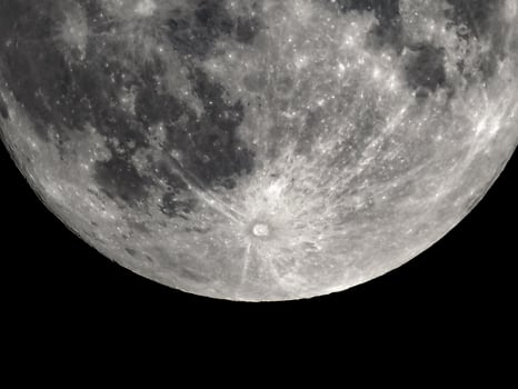 Full moon seen with telescope photo