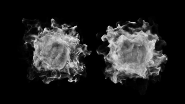 Smoke design on black background. 3d illustration. photo