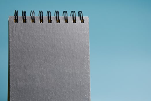 Blank notebook, spiral notebook  on background. with copy space photo