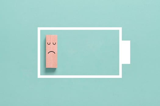 energy concept, symbol of lack of energy or low battery photo