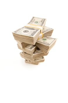 Stacks of One Hundred Dollar Bills photo