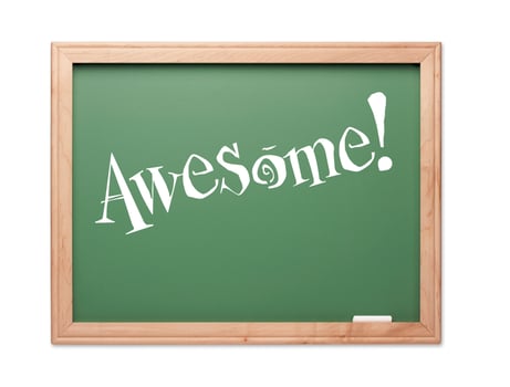 Awesome. Green Chalk Board Kudos Series photo
