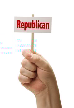 Sign In Fist On White photo