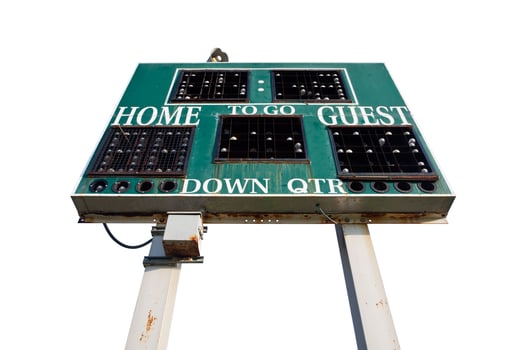 HIgh School Scoreboard Isolated on White photo
