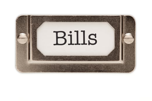 Bills File Drawer Label photo