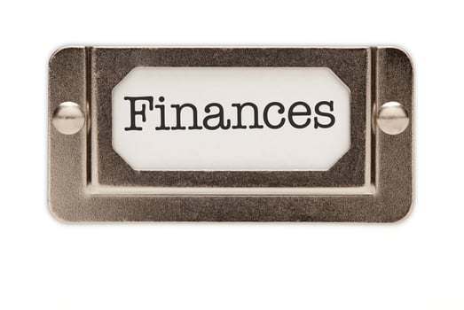 Finances File Drawer Label photo