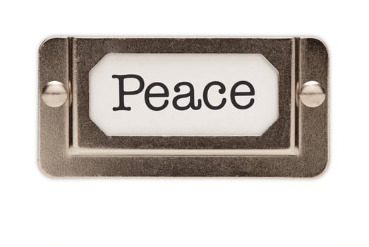 Peace File Drawer Label photo