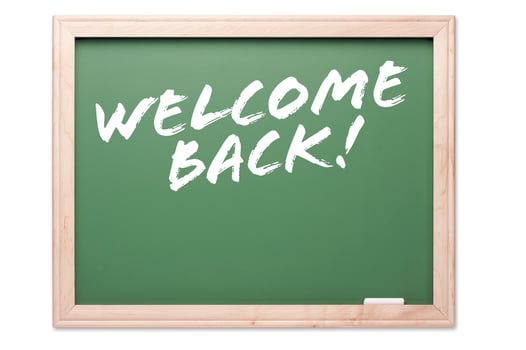 Welcome Back Chalkboard photo