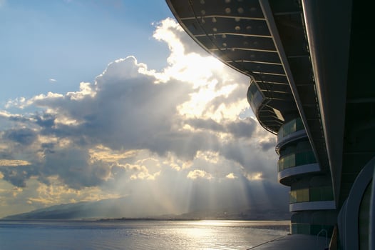 Sunset from a cruise ship. photo