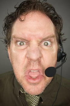 Irate Businessman Close-up photo