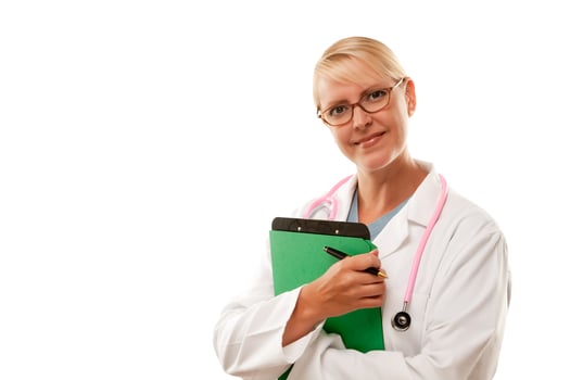 Friendly Female Blonde Doctor photo