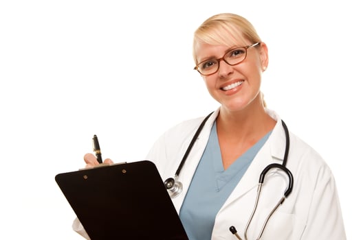 Friendly Female Blonde Doctor photo