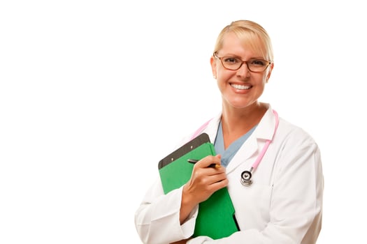 Friendly Female Blonde Doctor photo