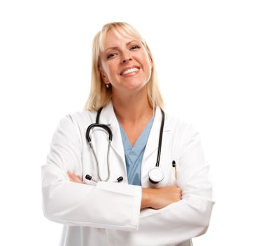 Friendly Female Blonde Doctor photo