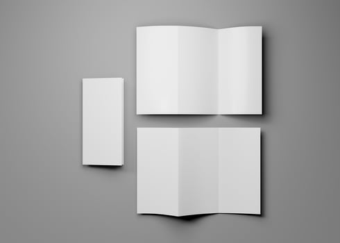 Trifold brochure or invitation mockup photo