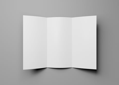 Trifold brochure or invitation mockup photo