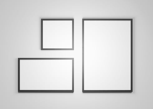 Set of gallery frames photo