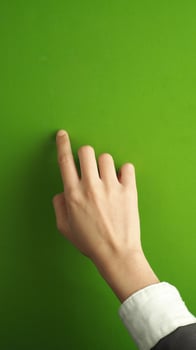 Woman finger and hand and touching. photo