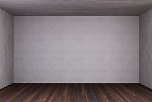 Empty room color wall and decorated with wooden floors. photo