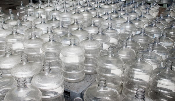 Pattern of 19 liter gallon plastic water bottle photo