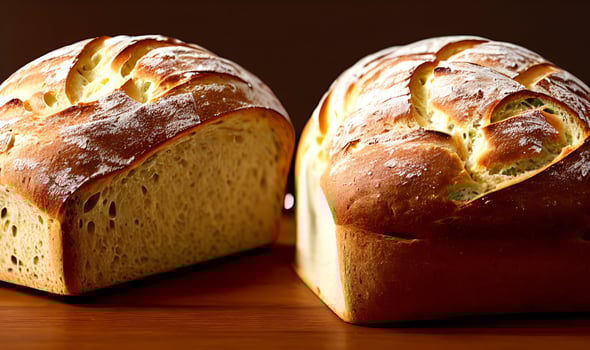 Oven - traditional fresh hot cooked bread. Bread close shooting. photo