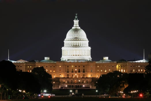 Washington Capitol at night photo