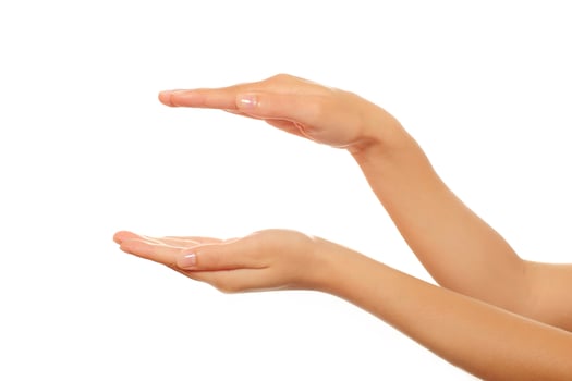 Hands holding something photo