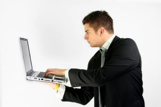 laptop business man photo