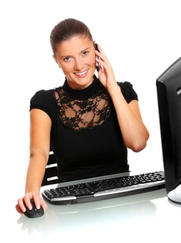 Young woman in the office photo