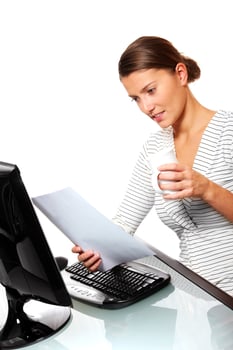 Busy secretary lady photo