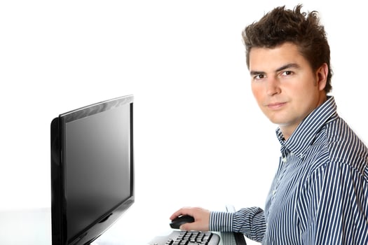 Young worker in the office photo