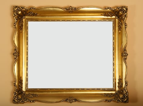 gold picture frame photo
