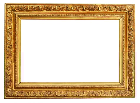 gold frame clipping path photo