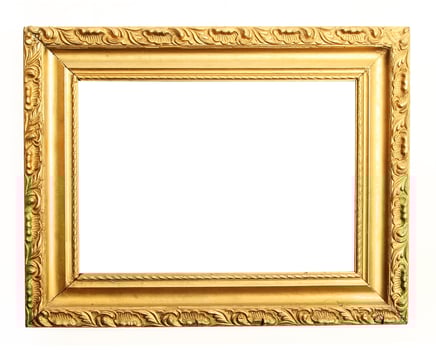 gold frame clipping path photo