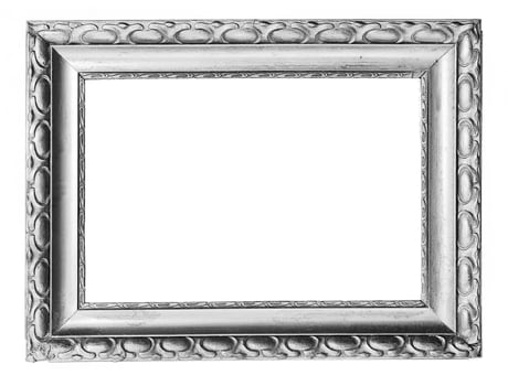 silver frame clipping path photo
