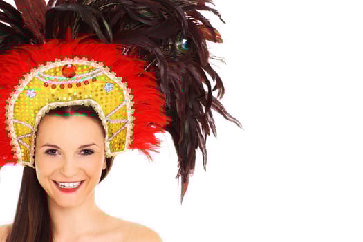 Woman with carnival costume photo