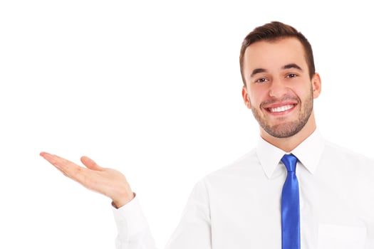 Businessman showing something photo