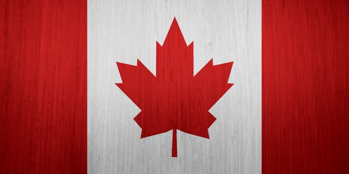 canadian flag texture as background photo