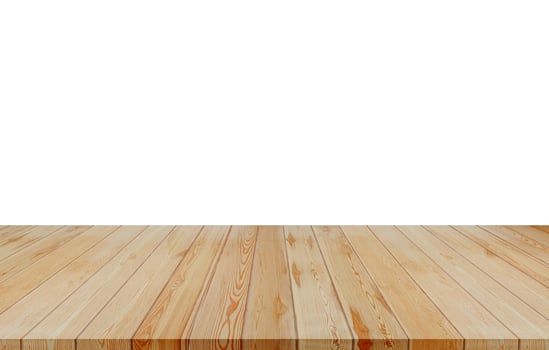 Blank wooden plank for display products and background, Clipping path photo
