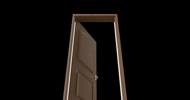 isolated door illustration 3d rendering photo