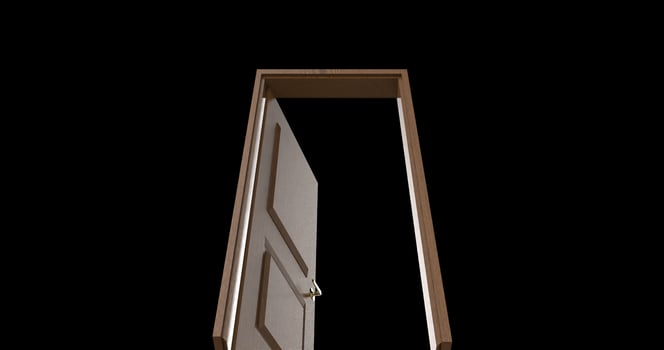 isolated door illustration 3d rendering photo
